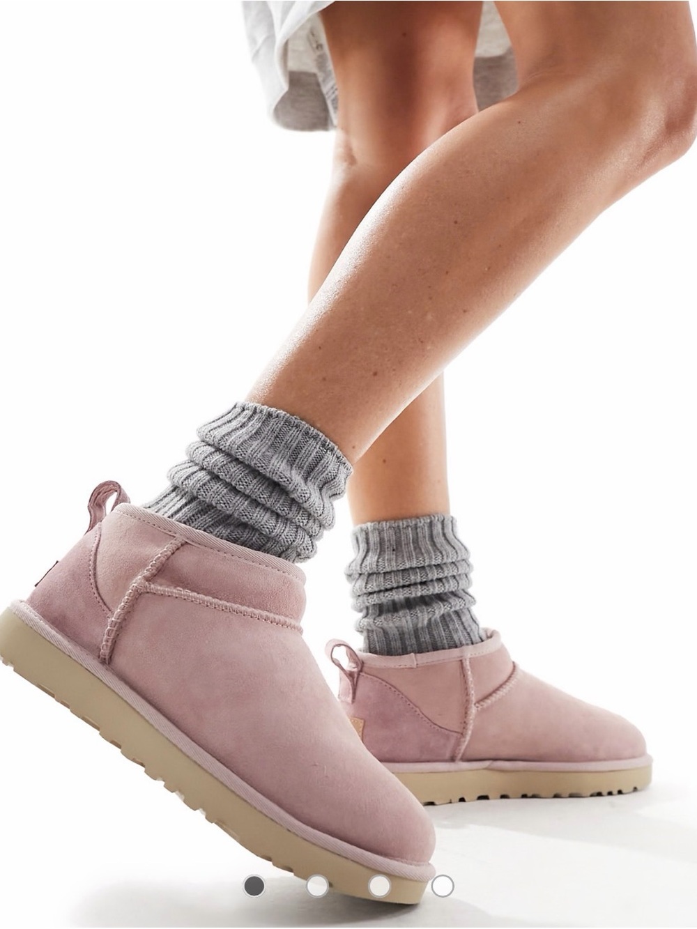 UGG Classic ultra mini boots in Rose Grey